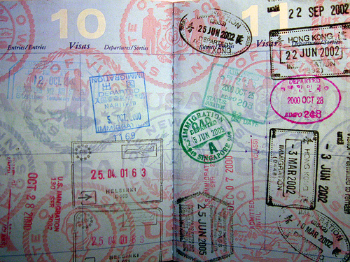 Passport Stamp Background